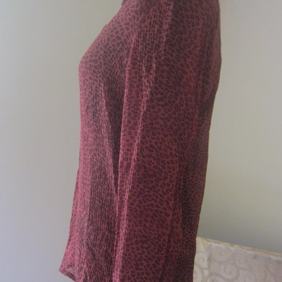DKNY BLOUSE - LEOPARD PRINT - SIZE 4 - Picture 3 of 8